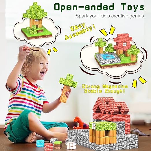 Magnetic Building Blocks Set for Kids | STEM Learning Educational Toy
