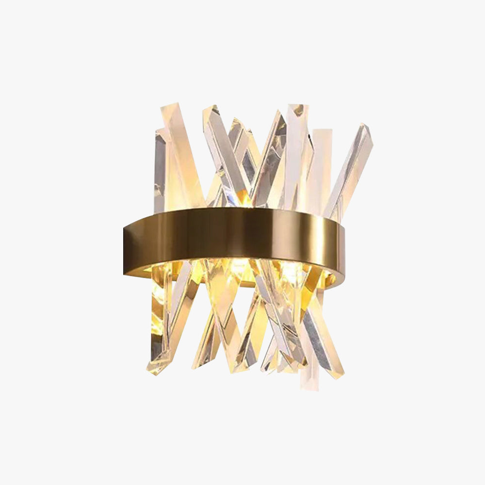 Taavita | Golden Crystal Wall Lamp – Elegance and Light in Every Room