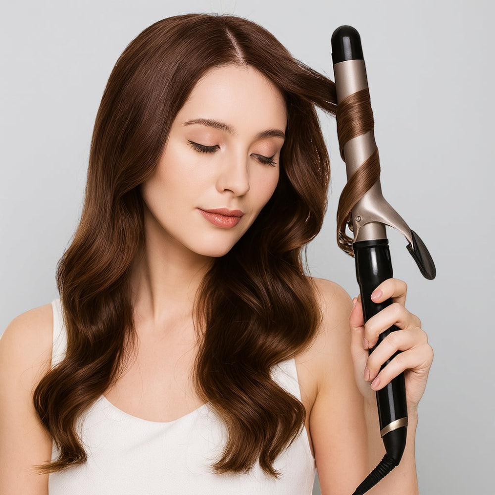 Ceramic Hair Styler with Safety Grip for Effortless Curls