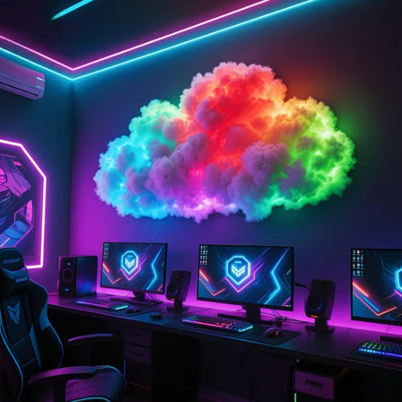 Personalized LED Cloud Lights – Colorful USB-Powered Decoration