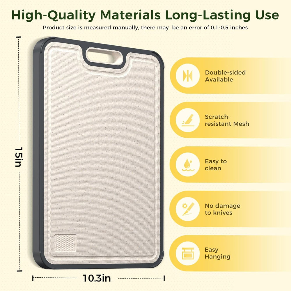 Versatile Dual-Surface Kitchen Chopping Board