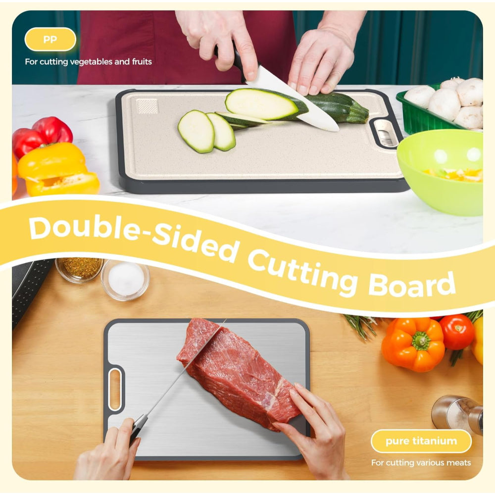 Versatile Dual-Surface Kitchen Chopping Board