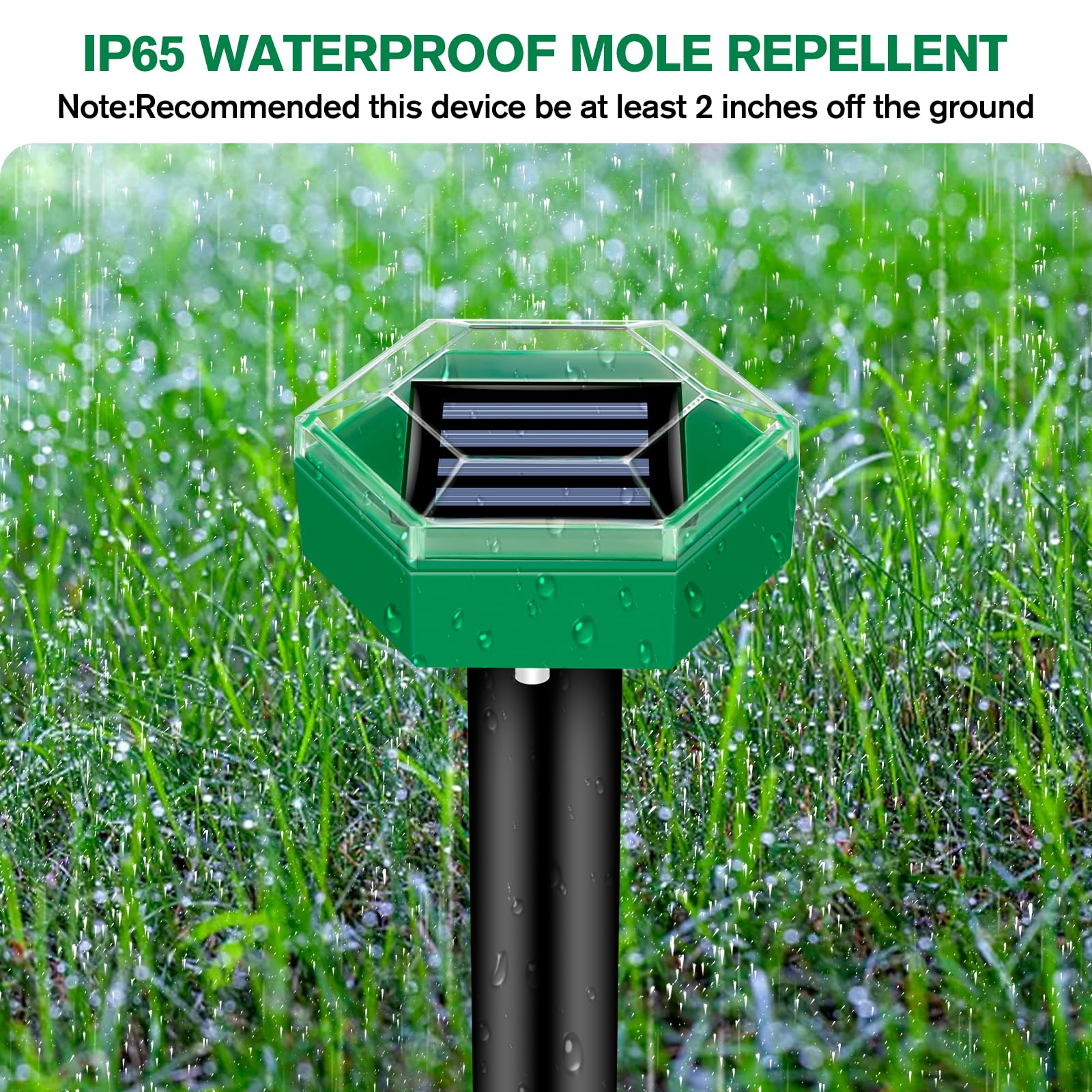 4-Pack Ultrasonic Repellers for Moles