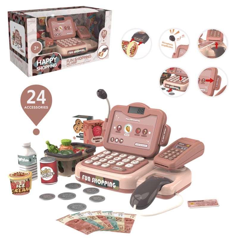Kids' Play Cash Register Toy for Pretend Shopping Fun