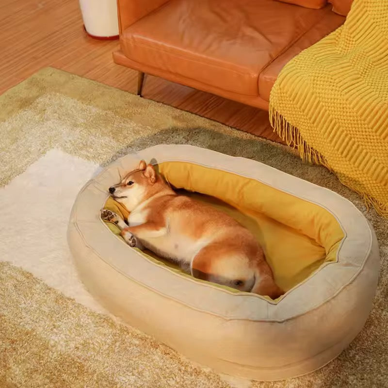 Waterproof Orthopedic Pet Bed with Removable Cover – Cotton Fleece & Velveteen, Sizes M, L, XL