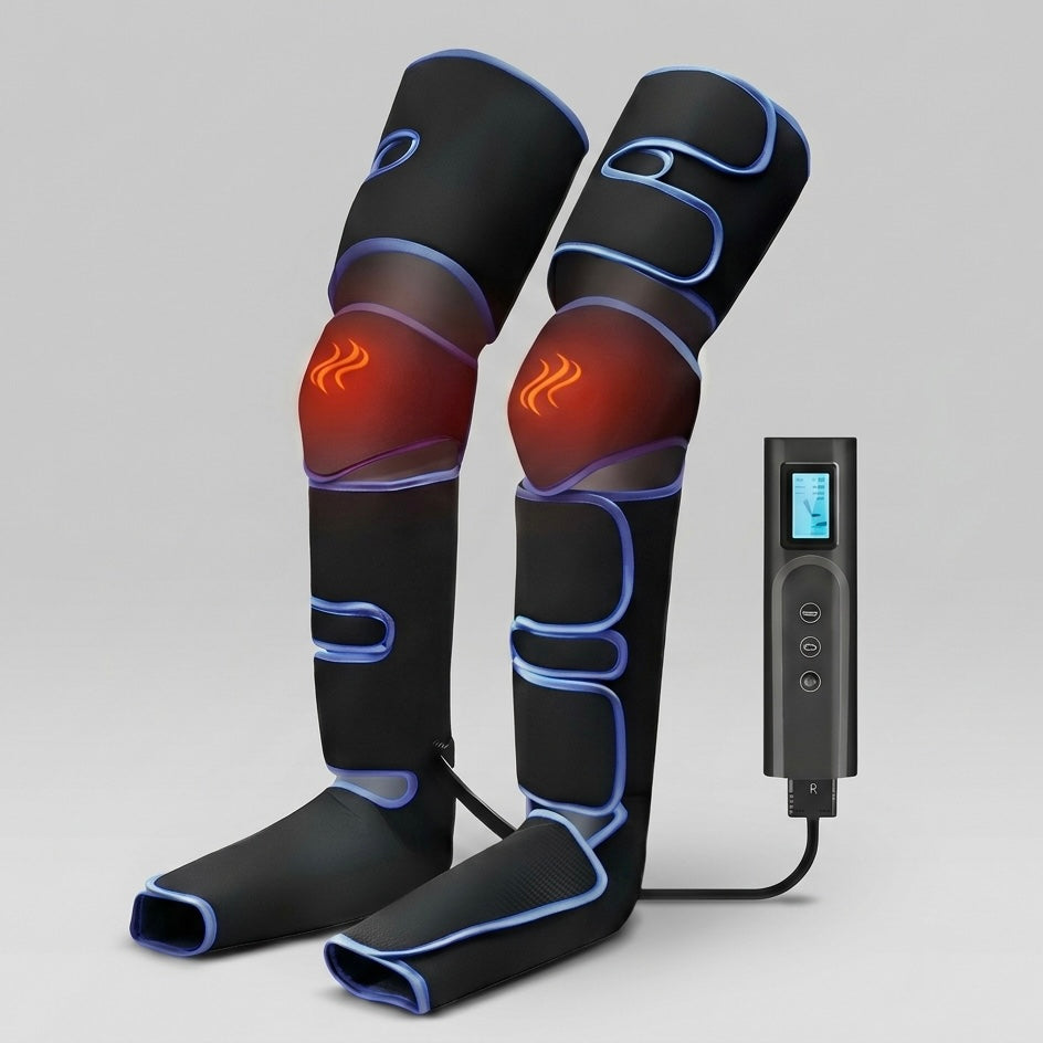 Cordless Full Leg Compression Massager with Knee Heat – 6 Modes