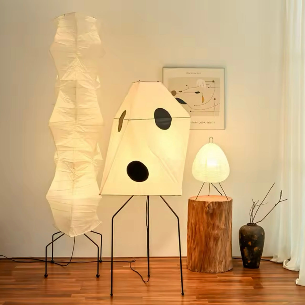 Taavita Floor Lamp - Japanese Akari Style for Elegant Design and High-Quality Materials