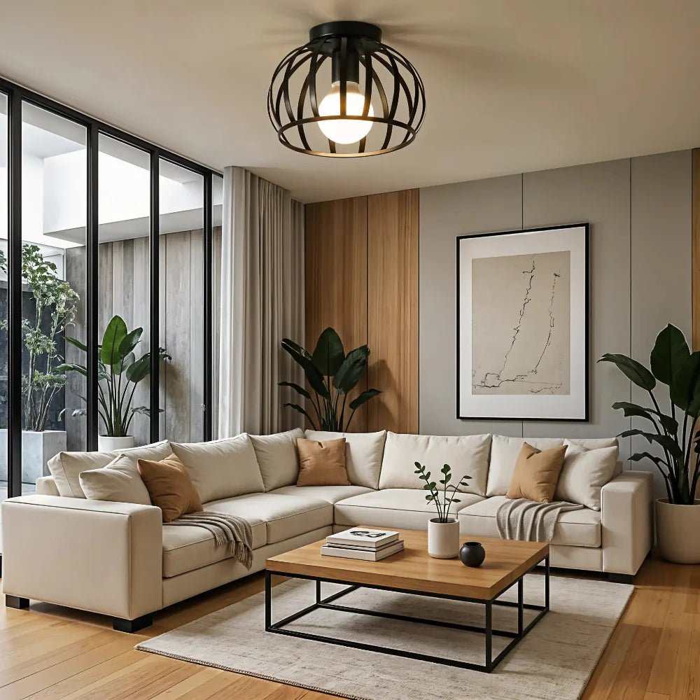 UrbanGlow Metal Ceiling Fixture for Modern Spaces