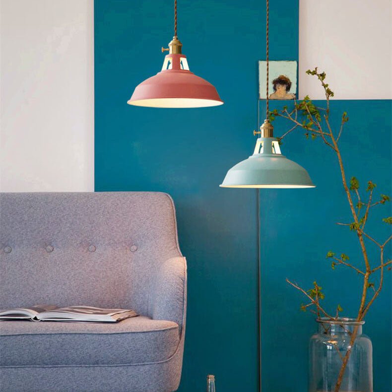 Rustic Elegance Steel Pendant Light for Dining and Lofts
