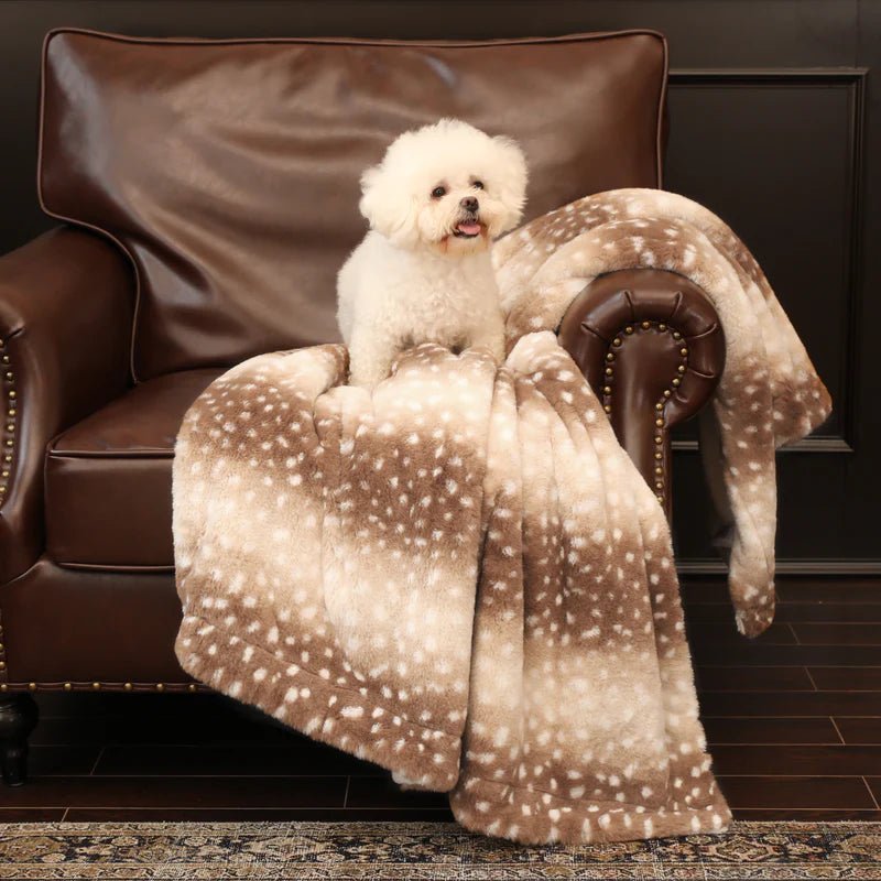 SnuggleNest Reversible Plush Blanket with Nature-Inspired Design