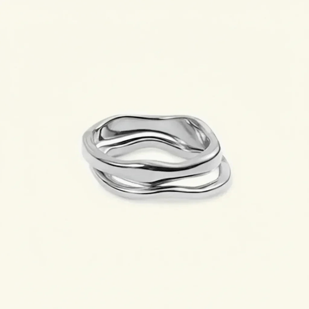 Elegant Gold Stackable Ring Crafted from Stainless Steel