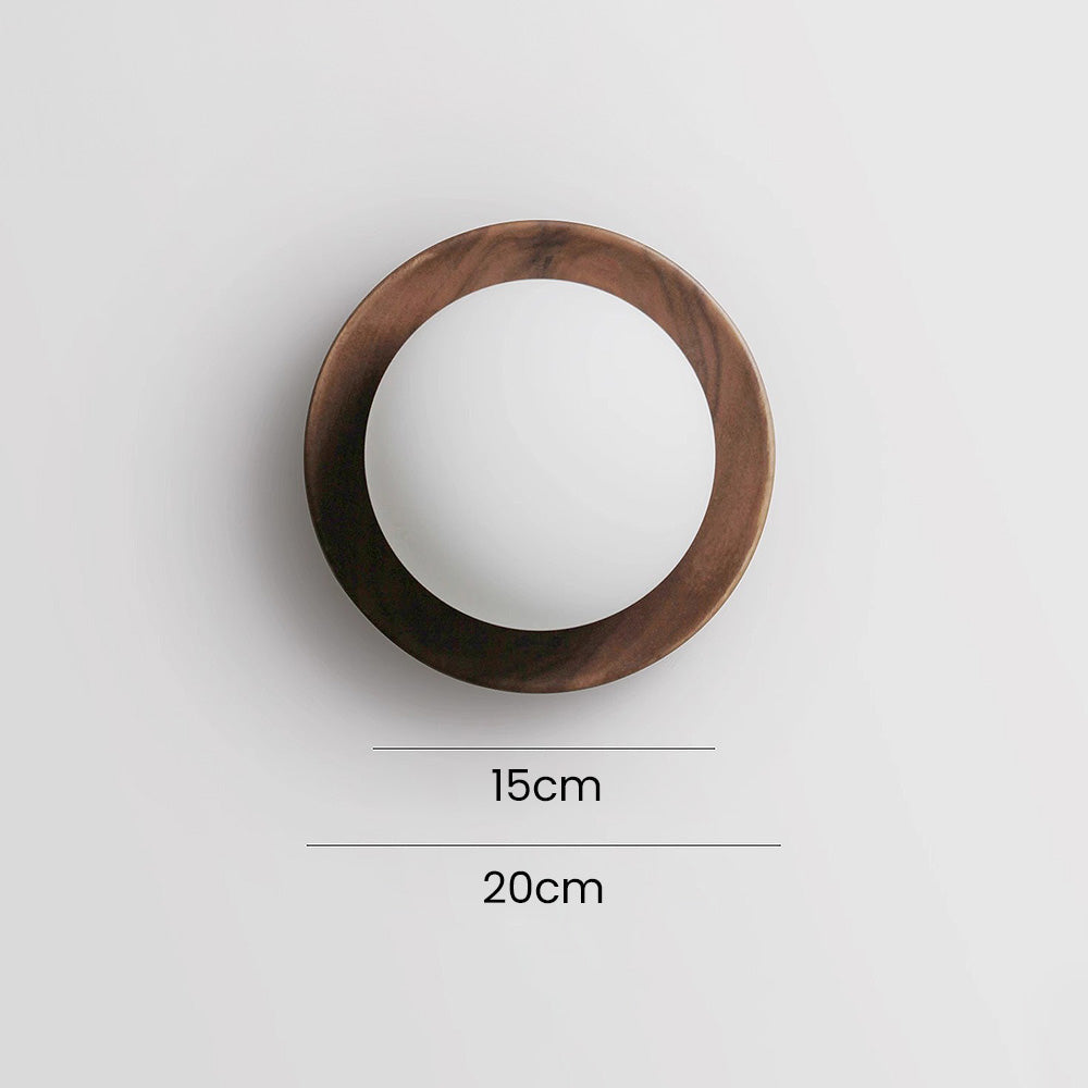 Sleek White Wall Fixture with Elegant Wood Accents