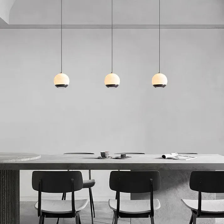 Nordic Elegance Marble & Alabaster Pendant Light