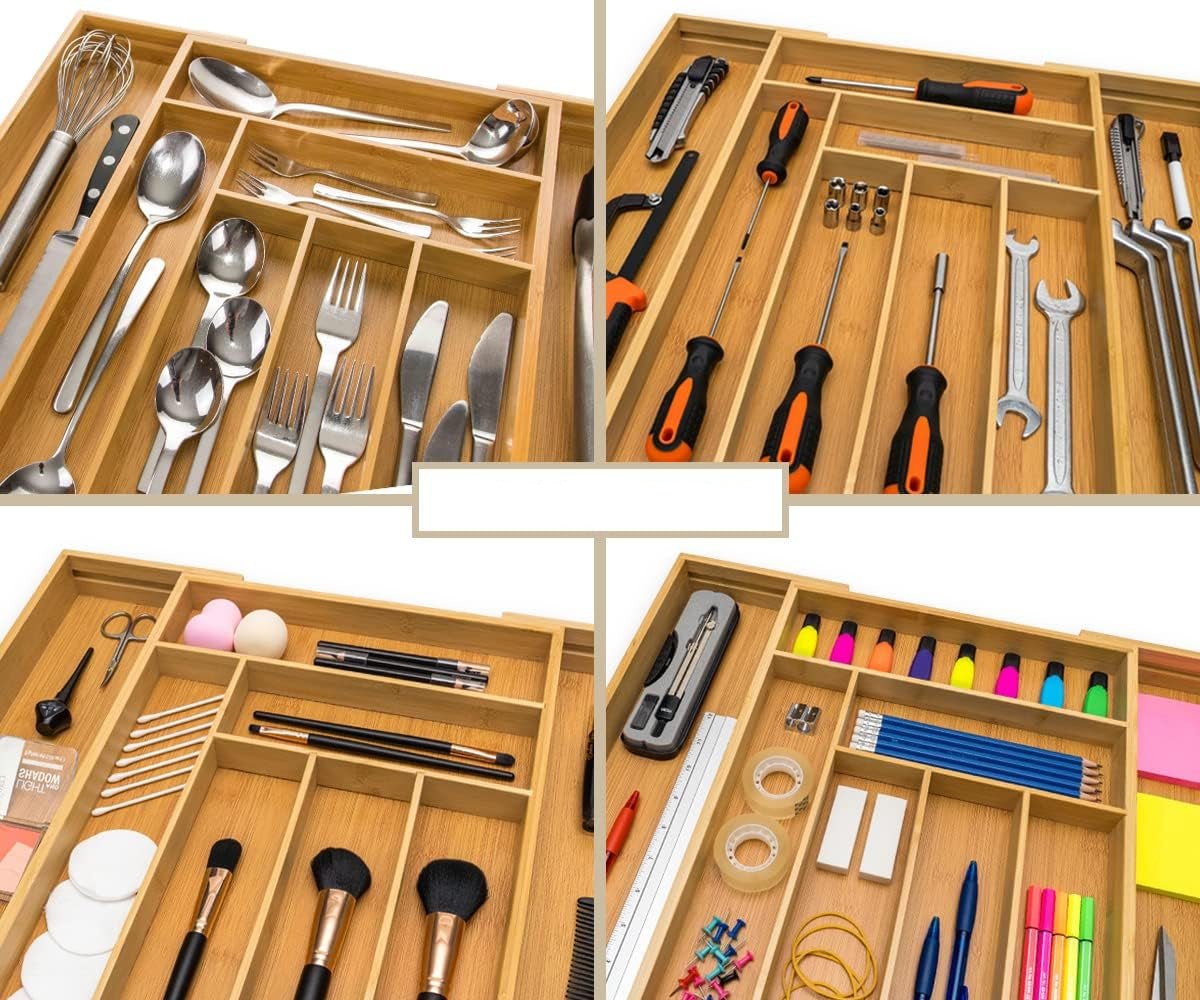 EcoSmart Adjustable Kitchen Drawer Organizer for Clutter-Free Spaces