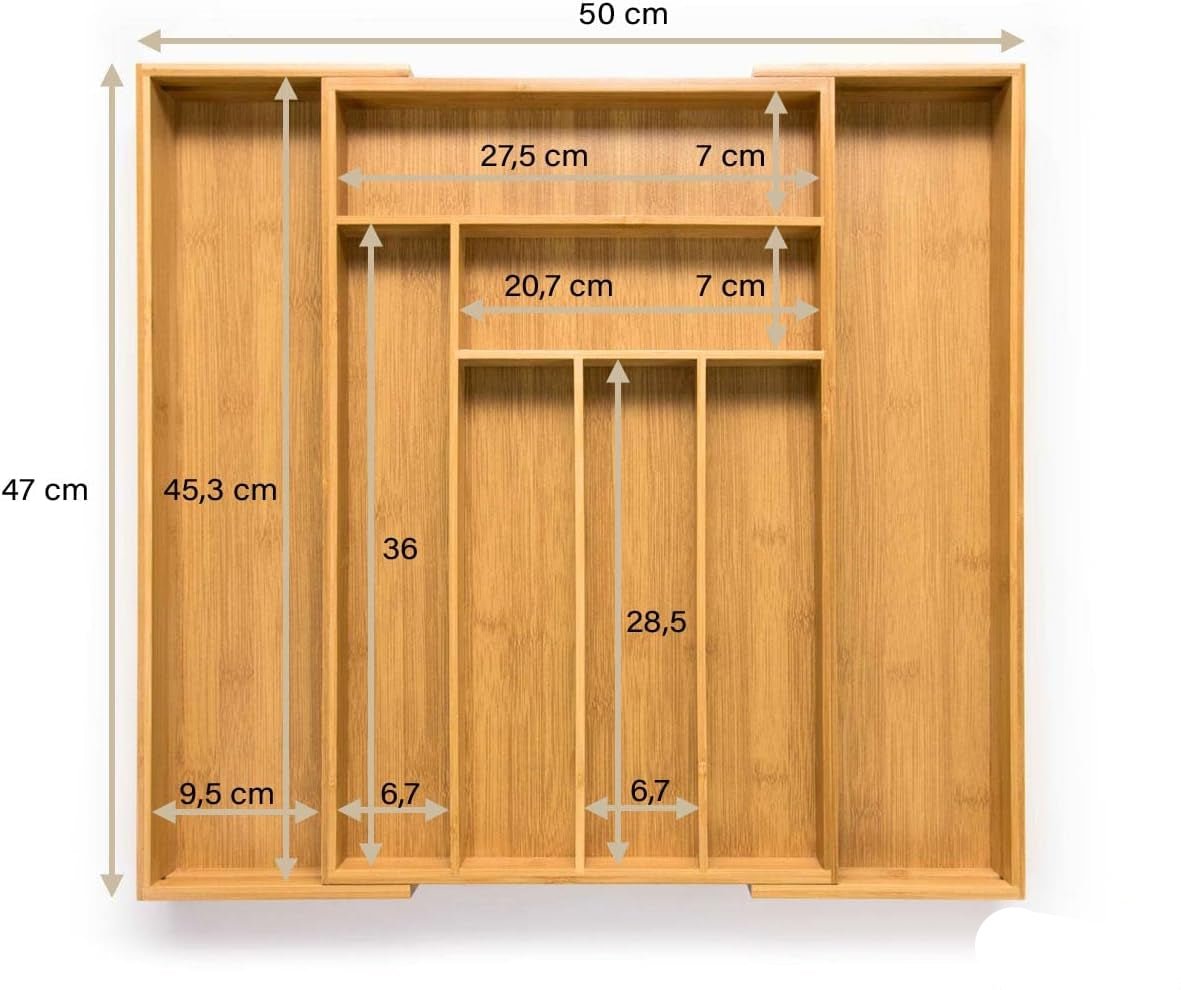 EcoSmart Adjustable Kitchen Drawer Organizer for Clutter-Free Spaces
