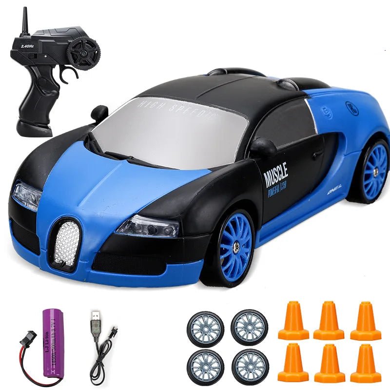 VelocityMaster 4WD Remote Control Drift Car with Realistic Design