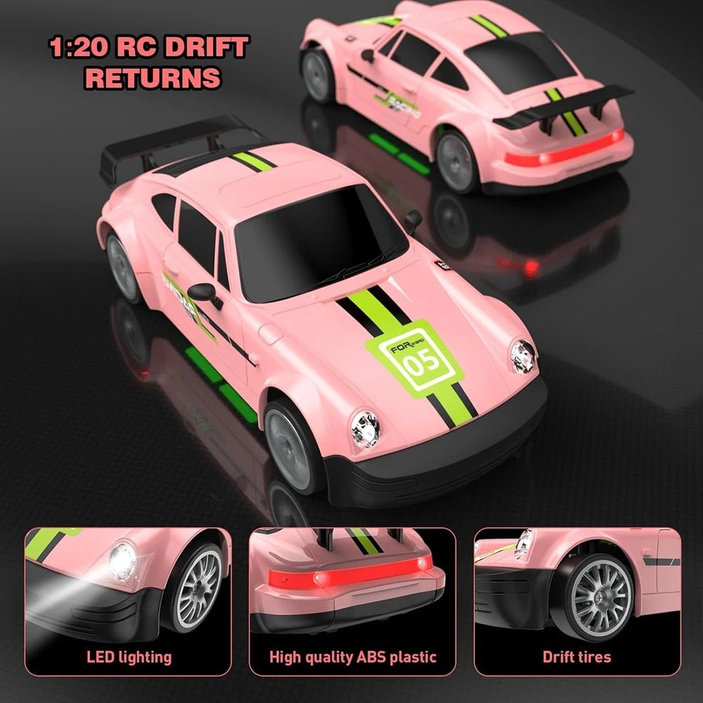 TurboDrift 1:20 Scale All-Terrain RC Car with LED Lights