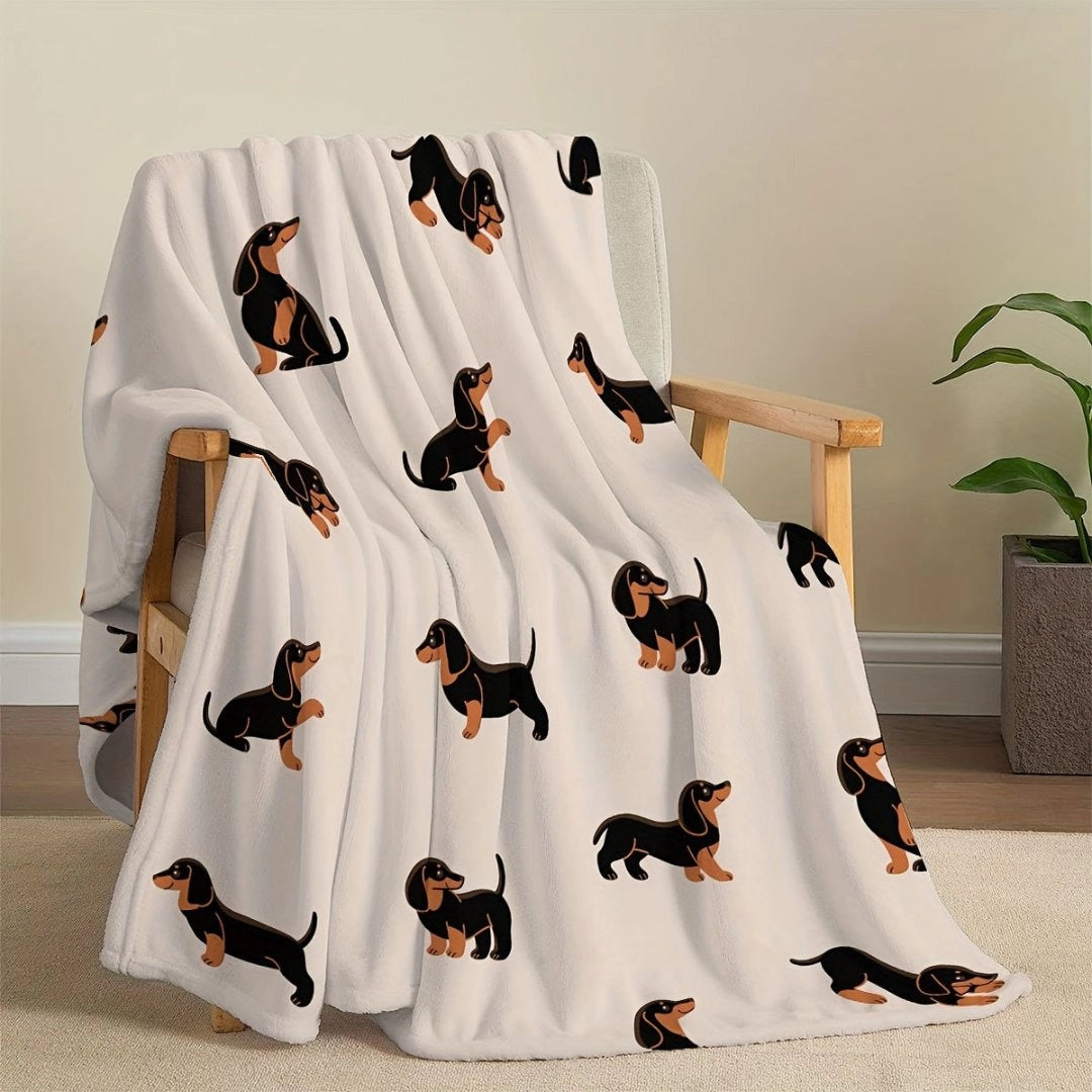 Fleece Throw Blanket for Pet Lovers | Charming Dachshund Design