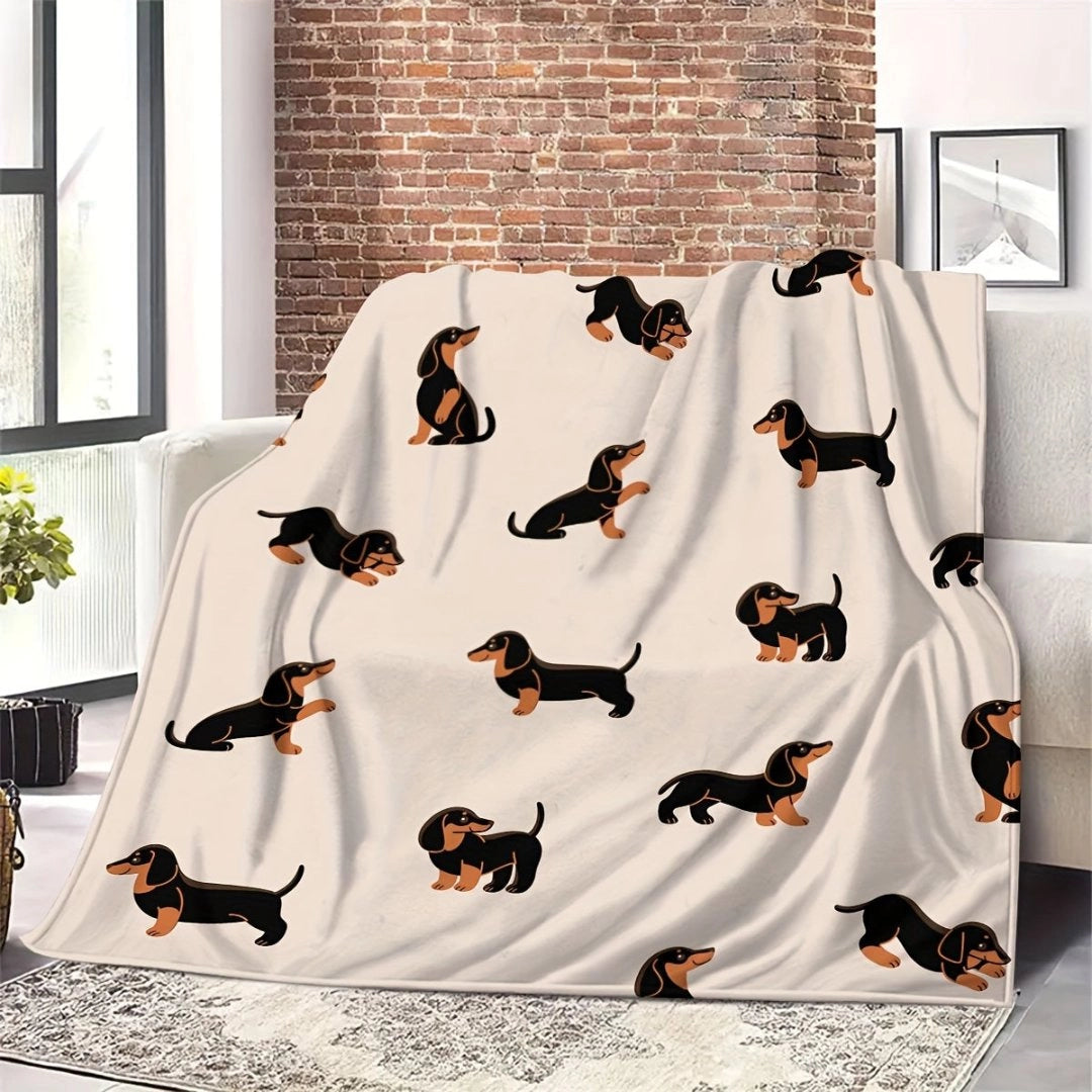 Fleece Throw Blanket for Pet Lovers | Charming Dachshund Design