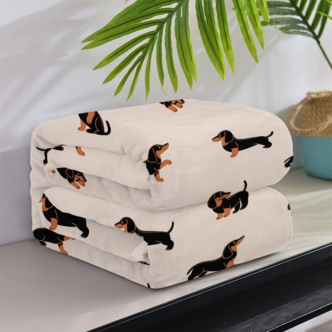 Fleece Throw Blanket for Pet Lovers | Charming Dachshund Design