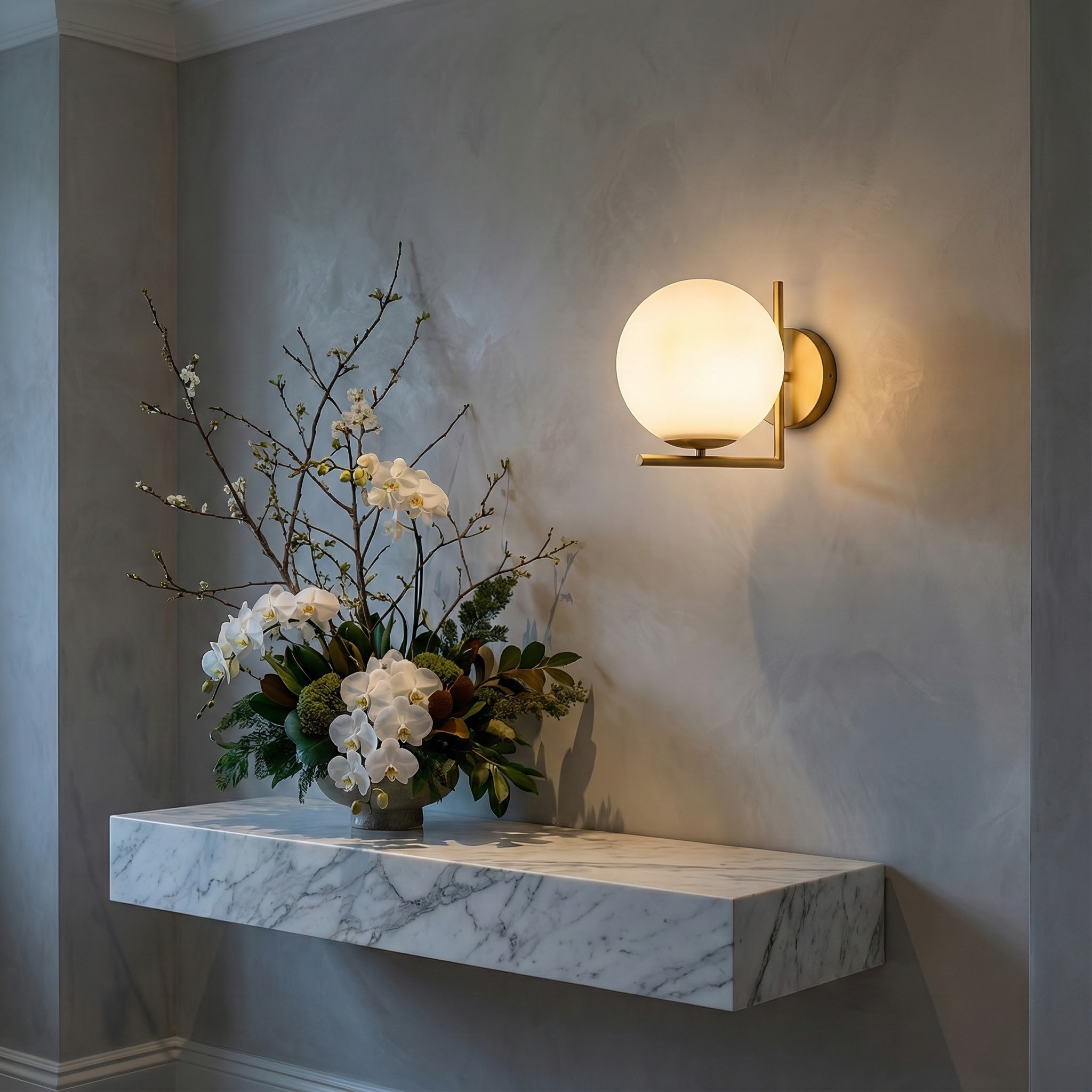 Luna Glow Contemporary Wall Light with Soft Diffuser