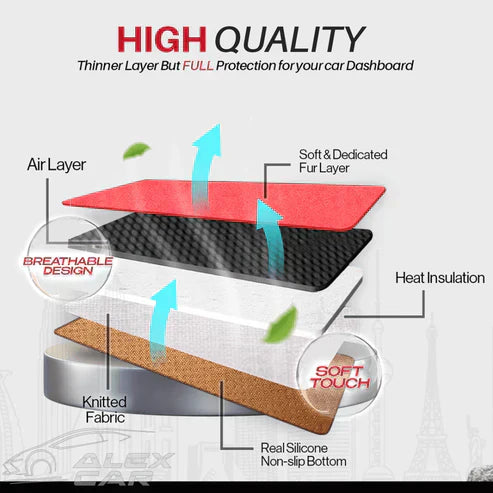 Custom-Fit Dashboard Mat with UV Shielding – Durable Safety Cover