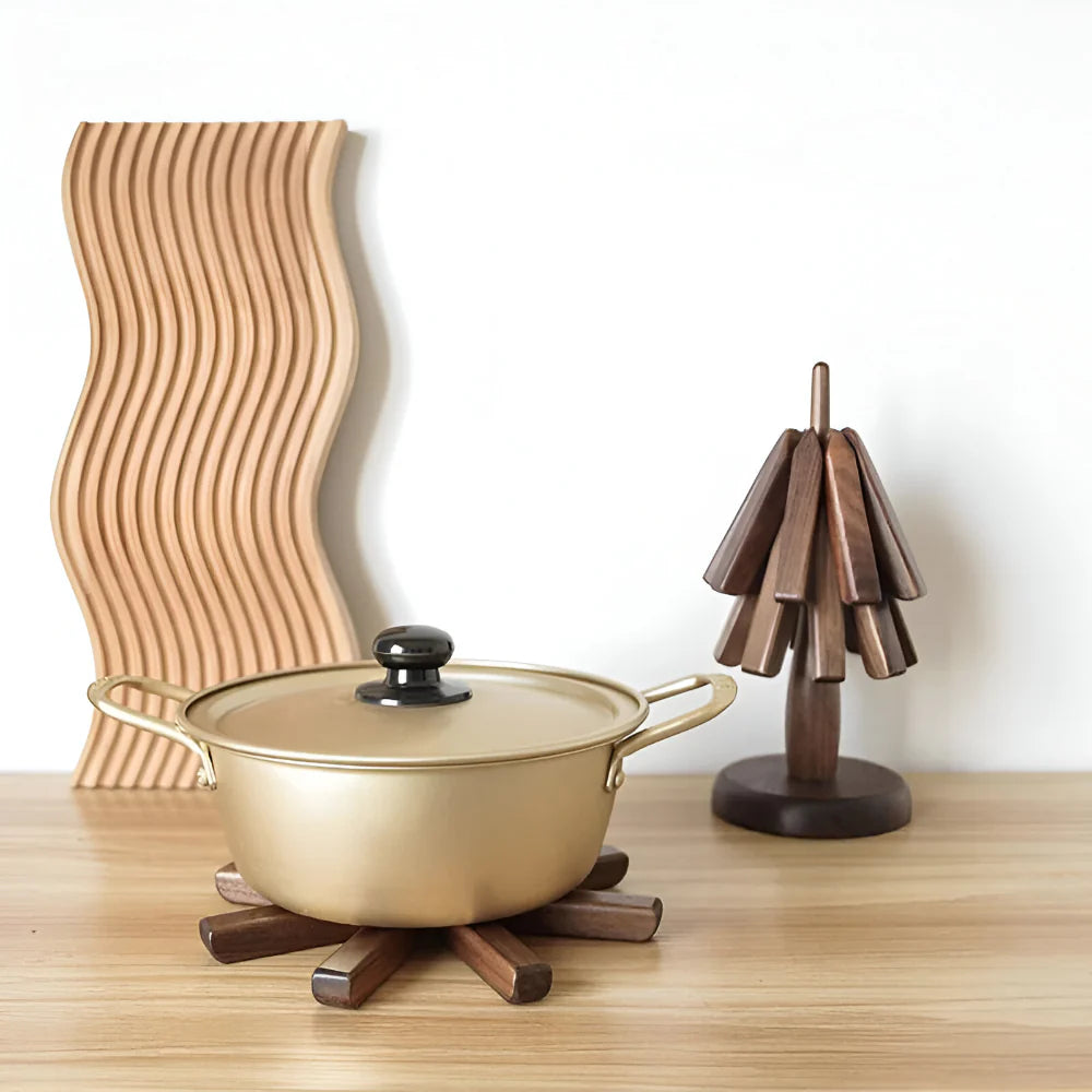 Elegant Walnut Table Protector for Stylish Dining