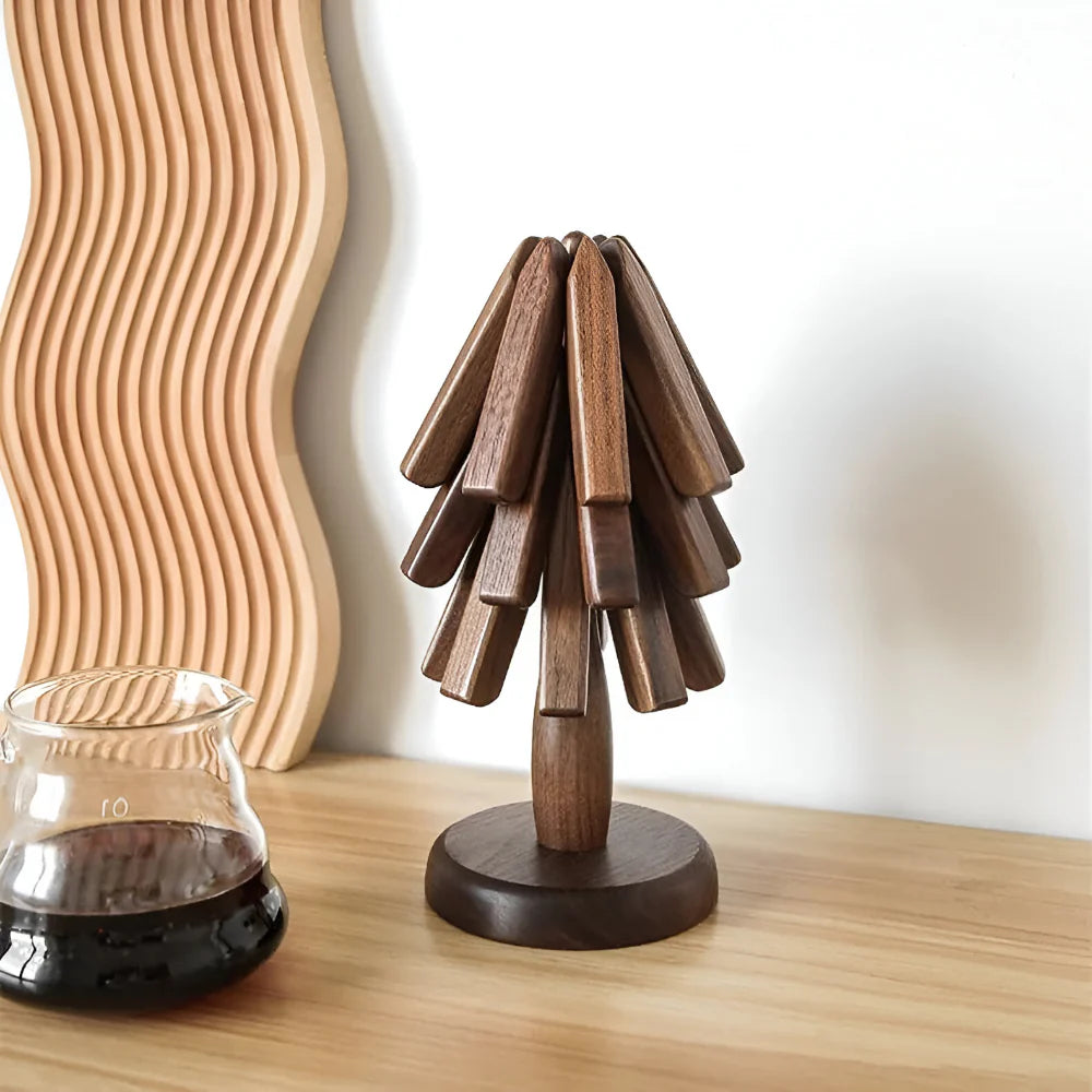 Elegant Walnut Table Protector for Stylish Dining