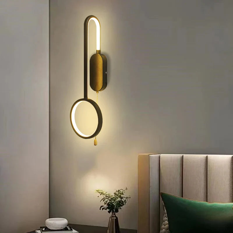 Taavita Design Wall Lamp with Switch - Modern Minimalist Shape with LED Lighting