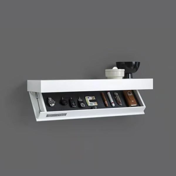 Hidden Storage Floating Wall Shelf | Modern Minimalist Design for Home