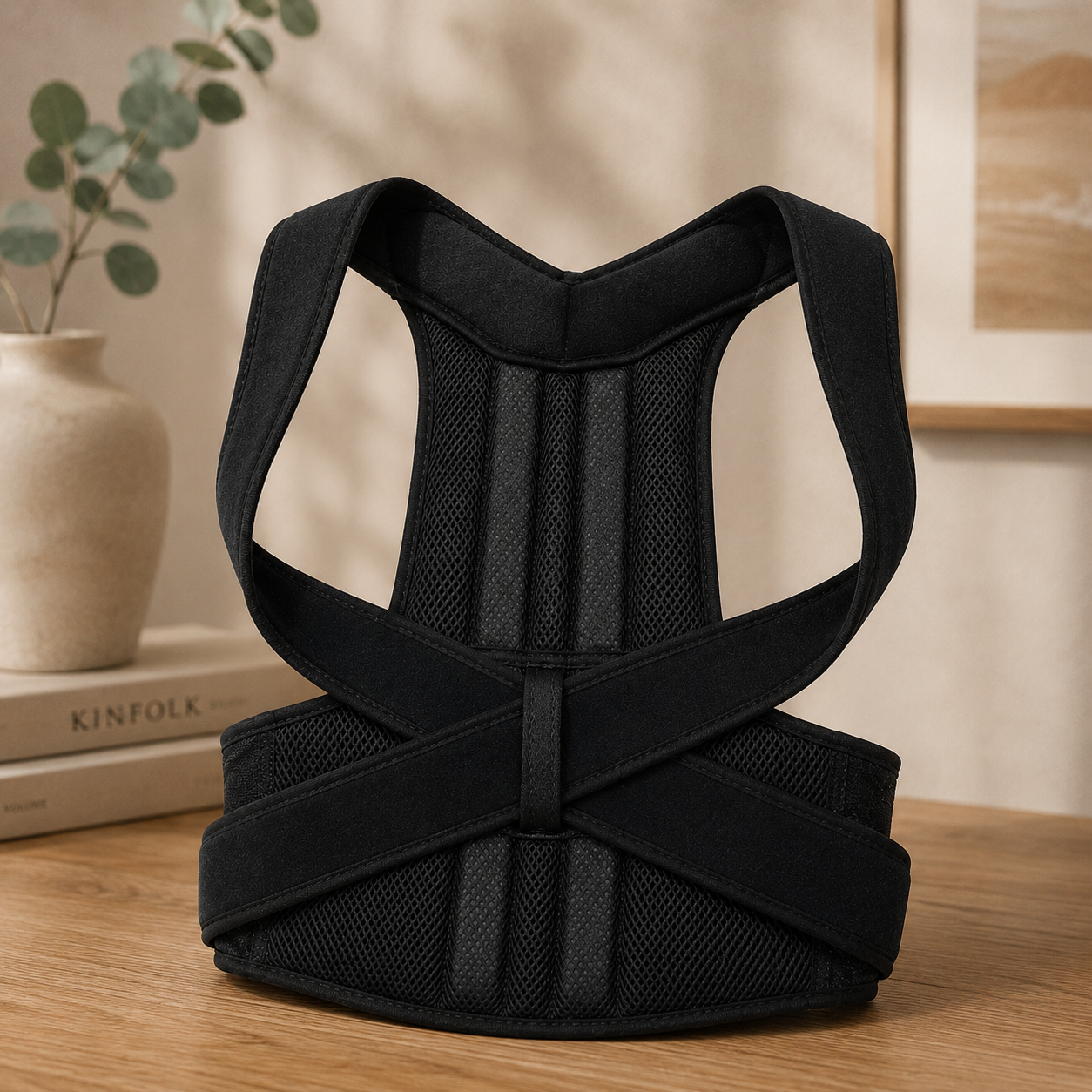 Adjustable Cross-Back Support Posture Brace for Men and Women - 5 Sizes, Breathable Neoprene