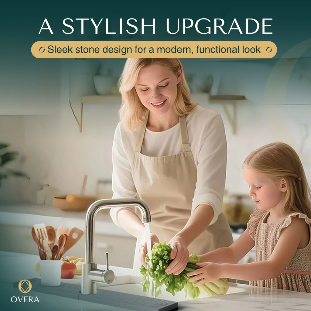 Stylish Diatomite Sink Mat - Highly Absorbent Kitchen Protector for Quick Spill Cleanup