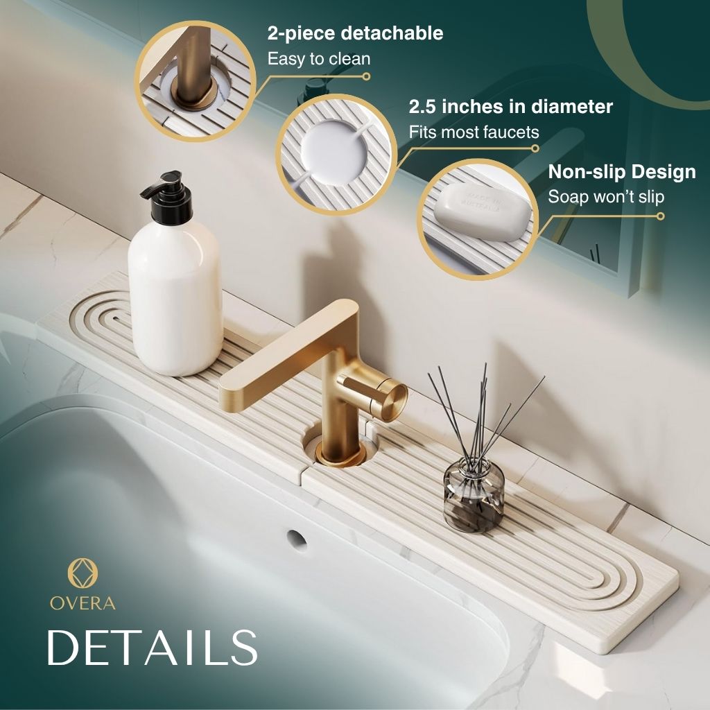 Stylish Diatomite Sink Mat - Highly Absorbent Kitchen Protector for Quick Spill Cleanup