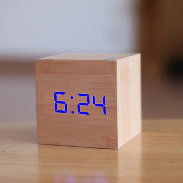Sleek LED Timekeeper with Temperature & Date Display