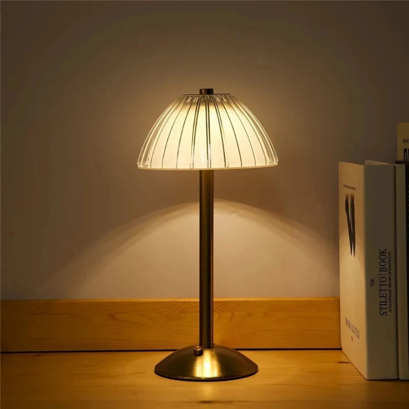 Elegant Rechargeable LED Table Lamp with Customizable Lighting