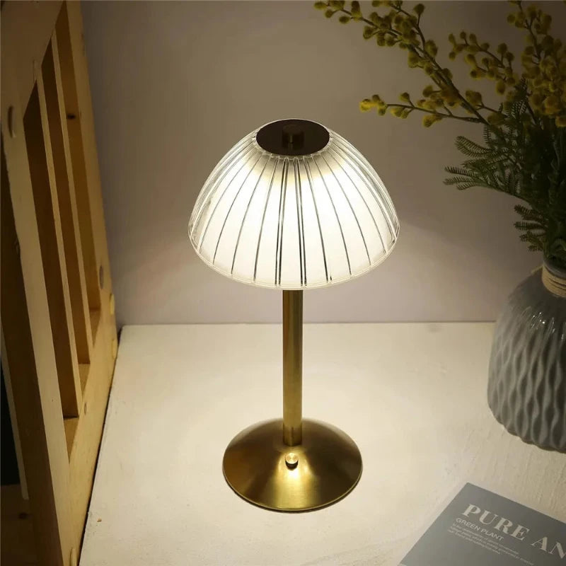 Elegant Rechargeable LED Table Lamp with Customizable Lighting