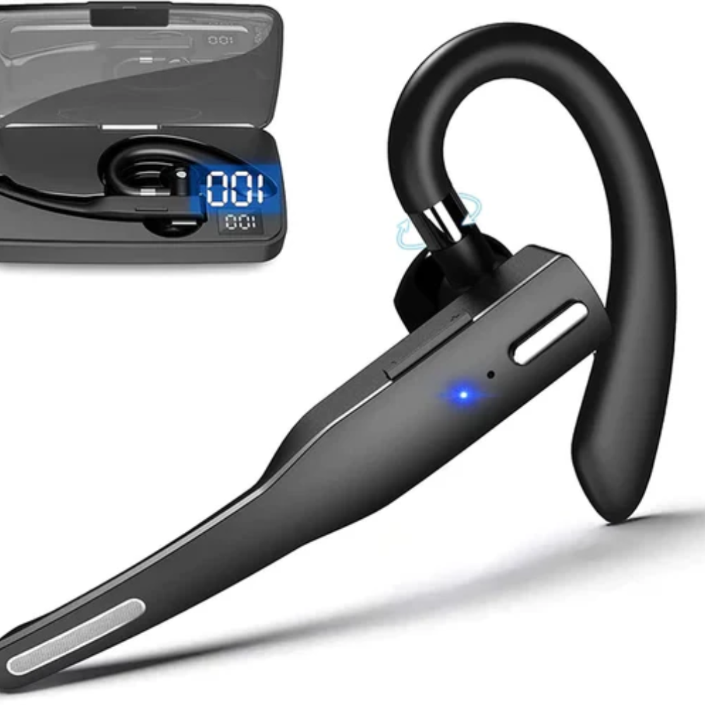Bluetooth 5.1 Wireless Headset for Truckers with Dual Mic & Hands-free Calling