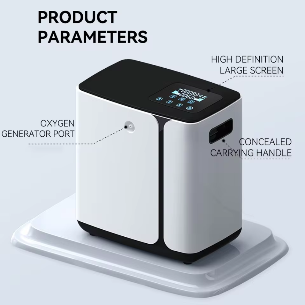 Home Use Portable Oxygen Machine with Adjustable Flow and Timer