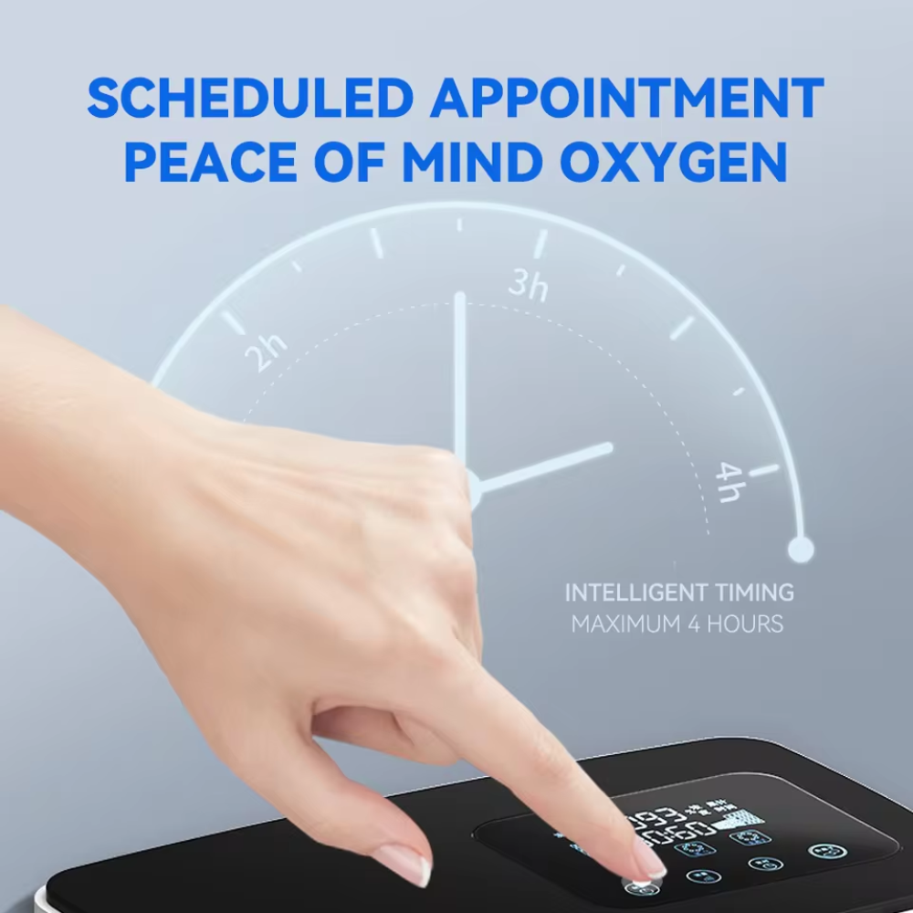 Home Use Portable Oxygen Machine with Adjustable Flow and Timer