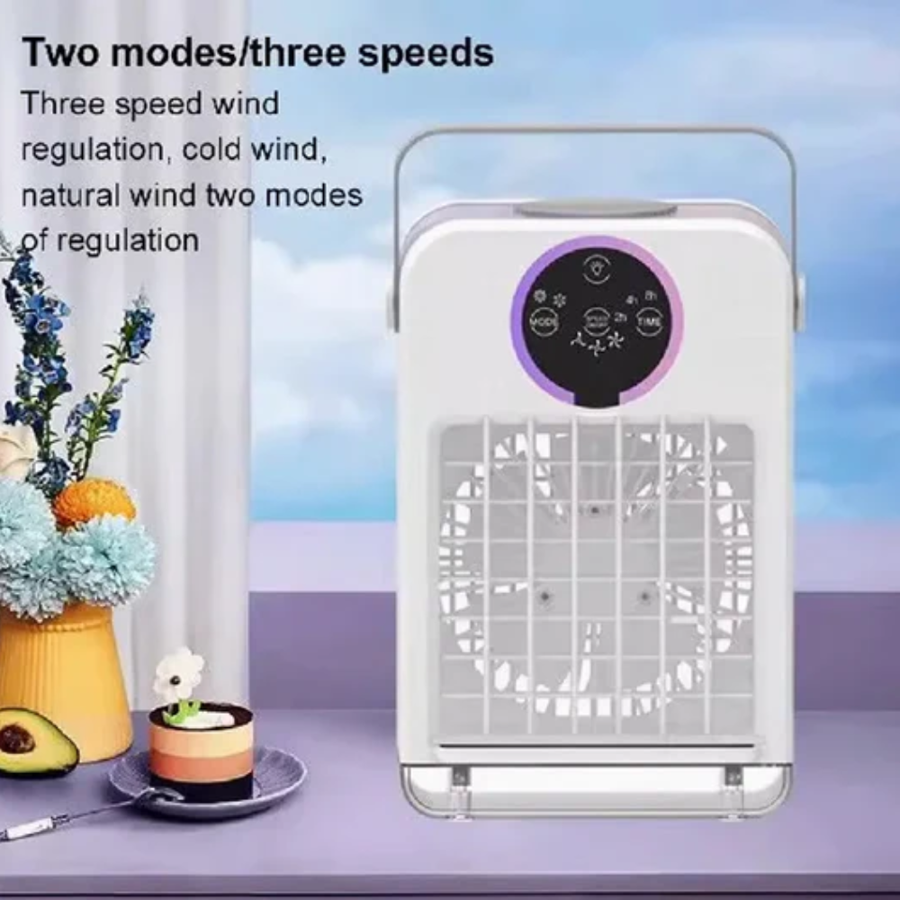 Touch Control Mist Spray Fan for Portable Desktop Cooling