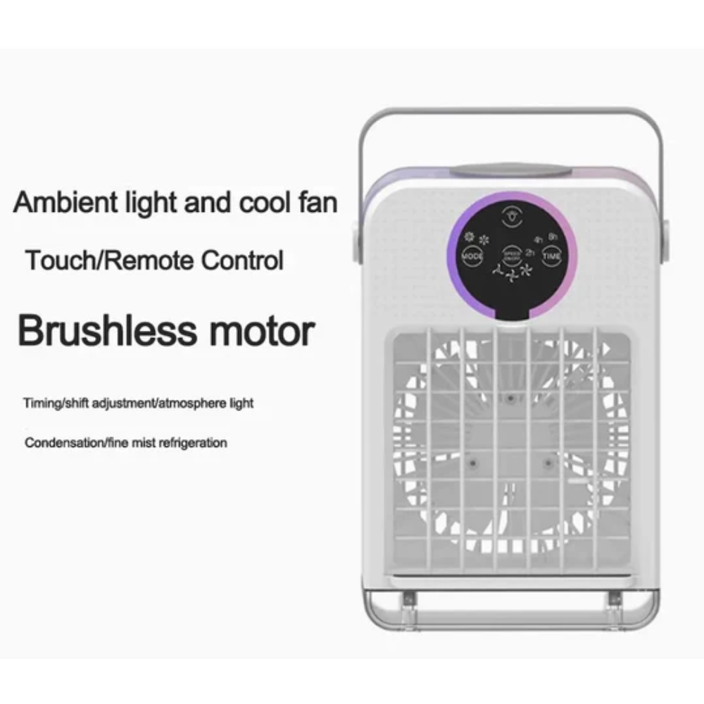 Touch Control Mist Spray Fan for Portable Desktop Cooling