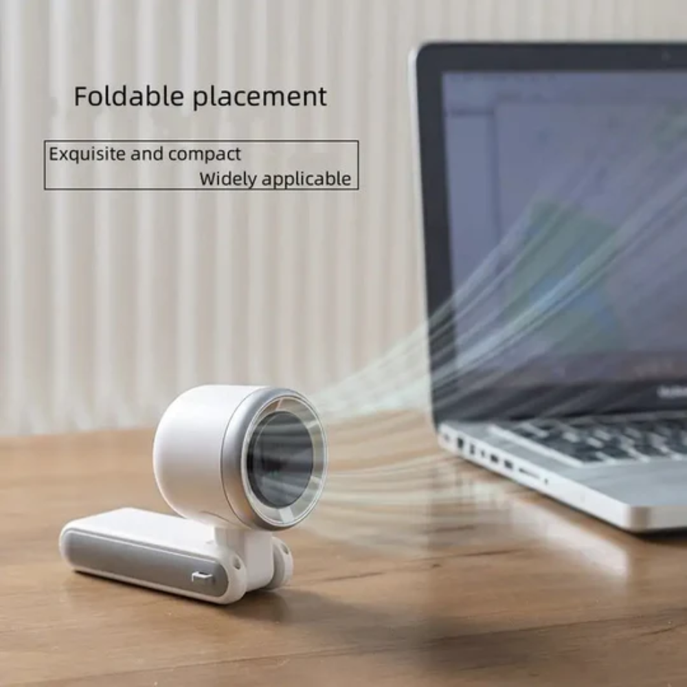 Handheld Turbo Fan with Digital Screen – Foldable and Portable