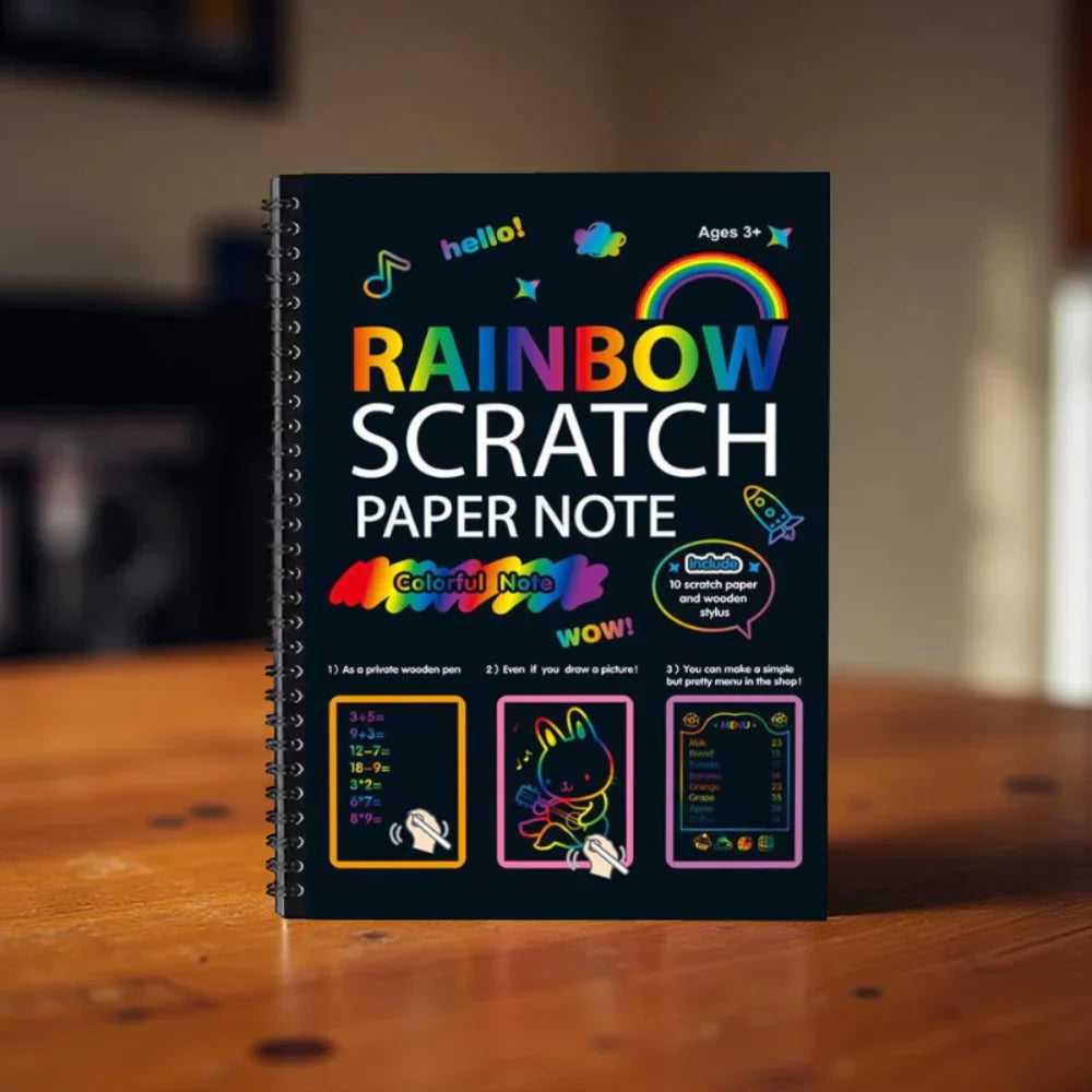 Vibrant Scratch-Off Art Paper Kit for Endless Creativity