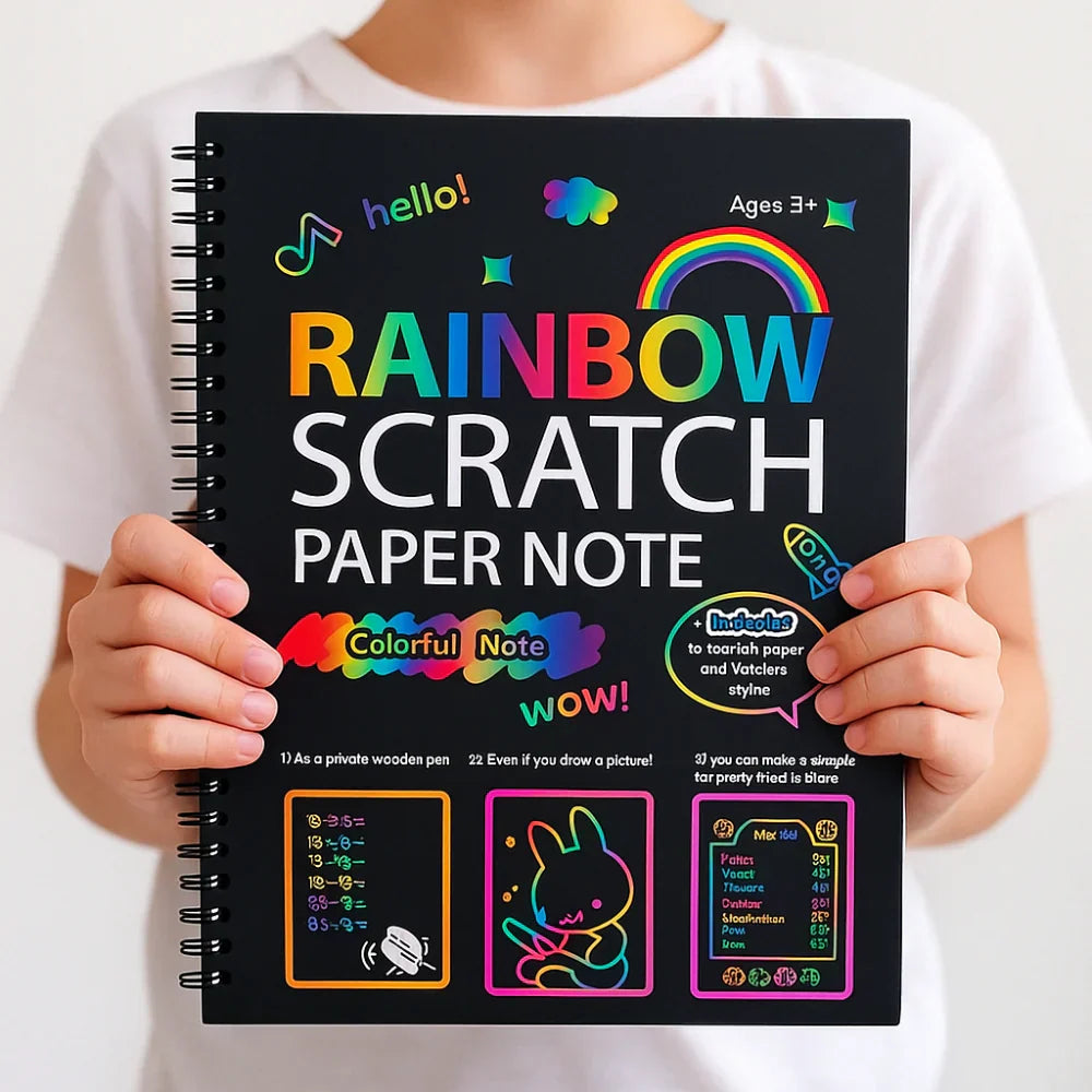 Vibrant Scratch-Off Art Paper Kit for Endless Creativity