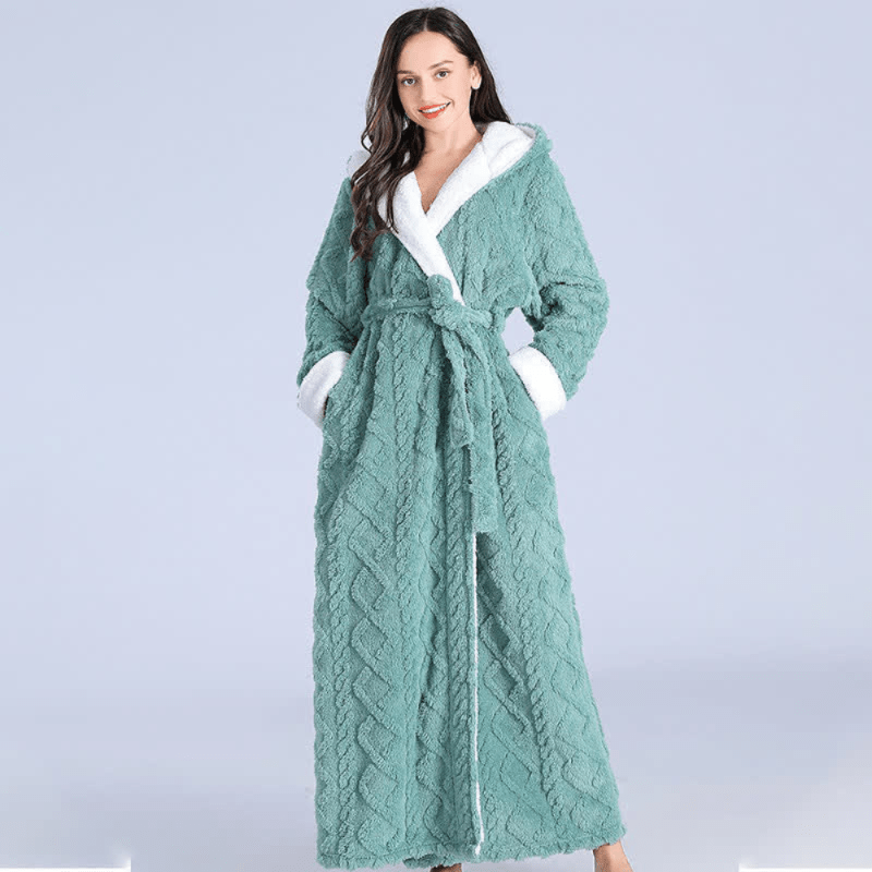 CozyHaven Plush Hooded Bathrobe for Ultimate Comfort