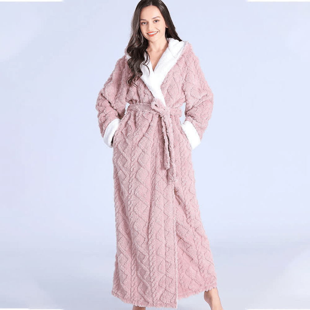 CozyHaven Plush Hooded Bathrobe for Ultimate Comfort