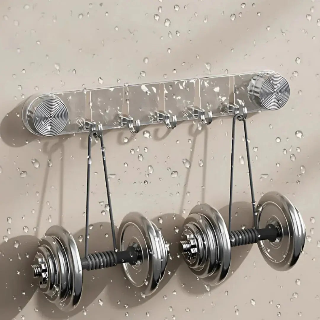 Drill-Free Mounting Hook Rack with Rotating Suction Cups – Stylish & Functional