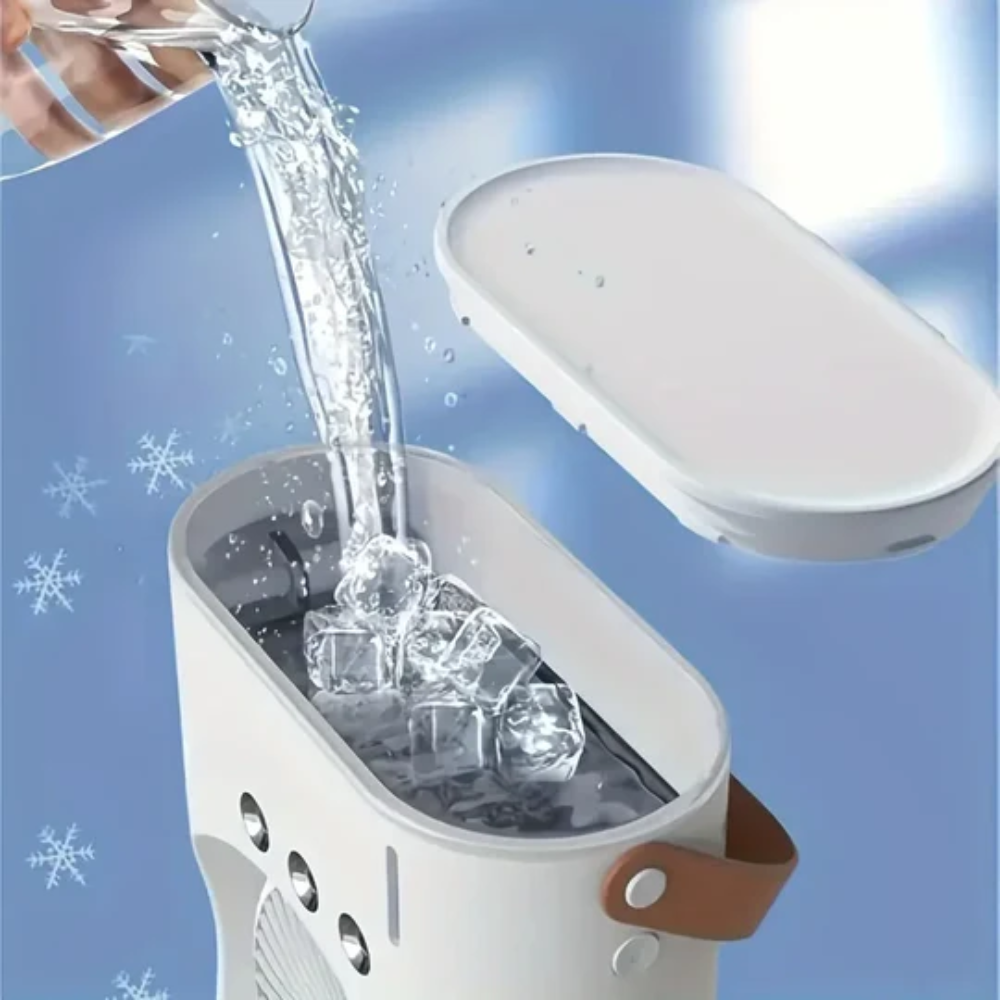 Portable Dual-Head Desk Fan for Home and Office Use