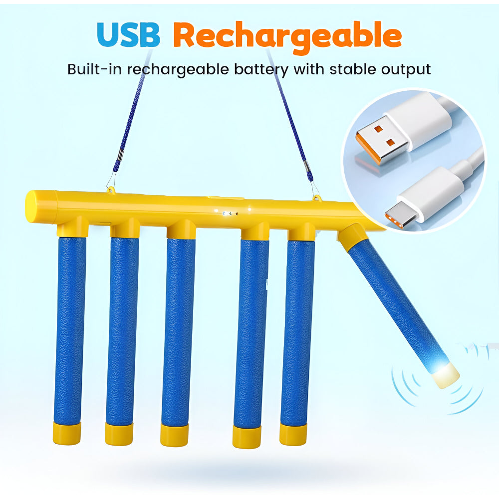 Rechargeable Kids Reflex Trainer with 3 Speed Modes and Random Drops