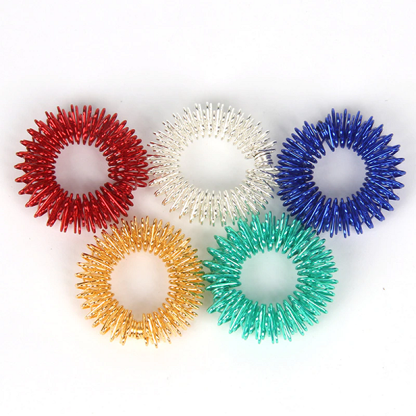 Finger Massage Rings with Spiked Acupressure for Sensory Relief